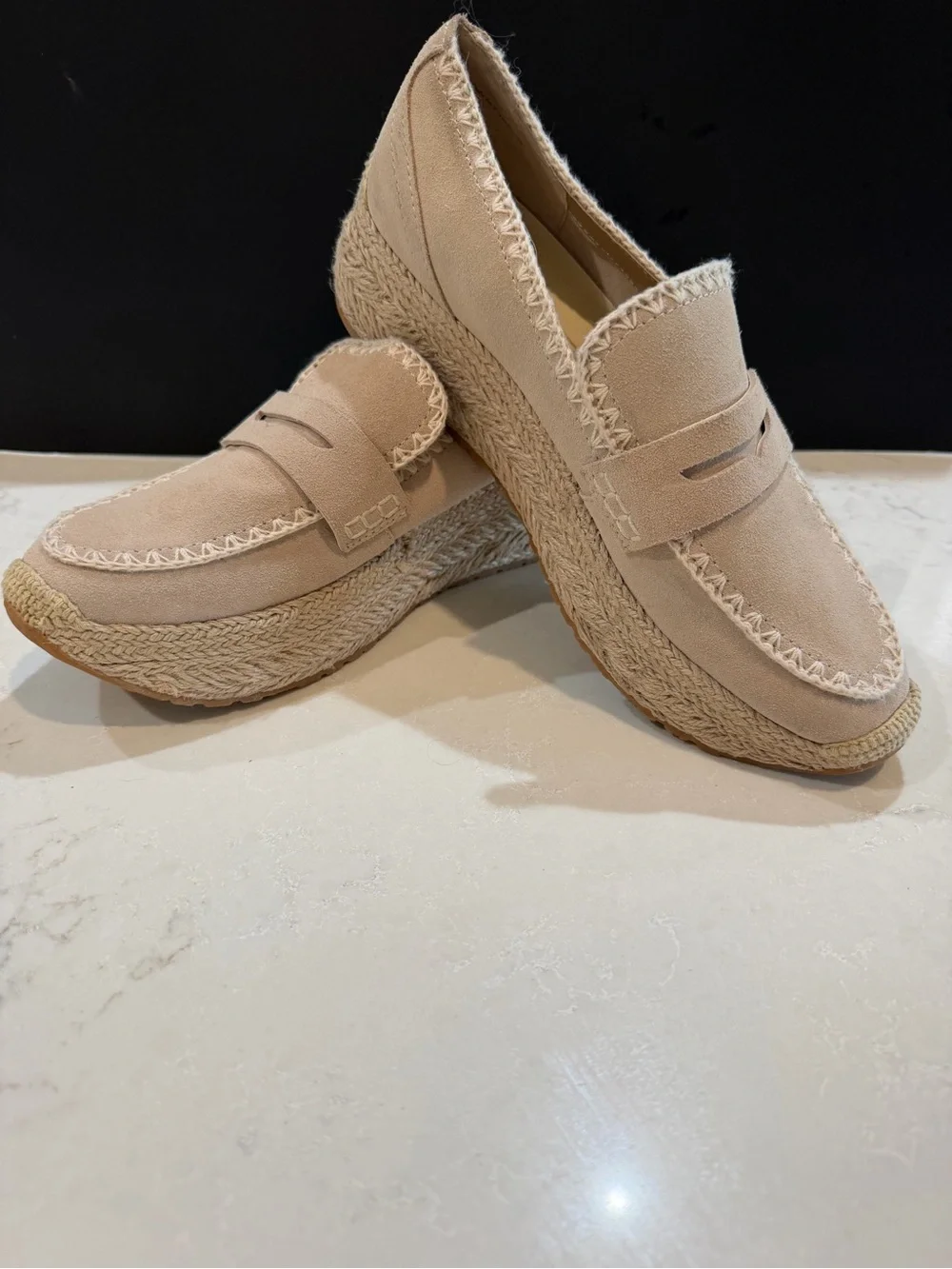 Dolce Vita Dalia Women’s Beige Espadrille Platform Loafers